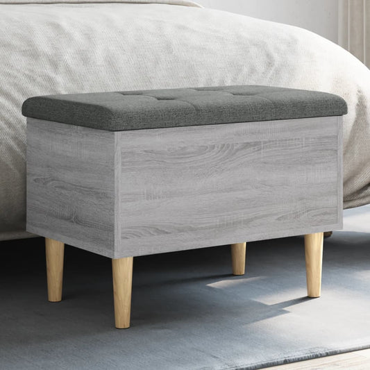 Storage Bench Grey Sonoma 62x42x46 cm Engineered Wood