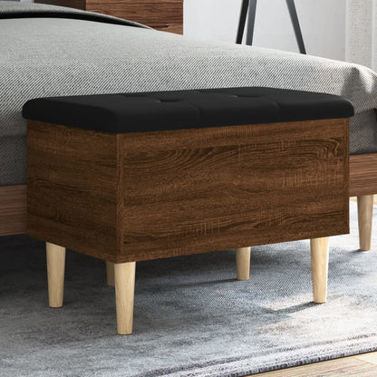 Storage Bench Brown Oak 62x42x46 cm Engineered Wood