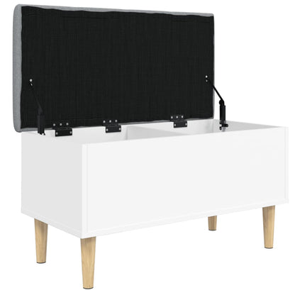 Storage Bench White 82x42x46 cm Engineered Wood