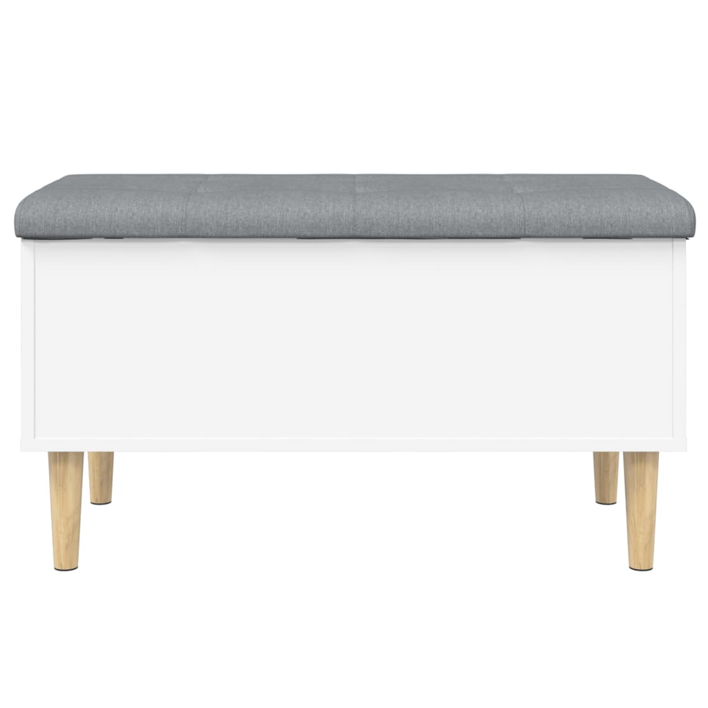 Storage Bench White 82x42x46 cm Engineered Wood