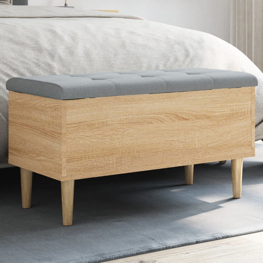 Storage Bench Sonoma Oak 82x42x46 cm Engineered Wood