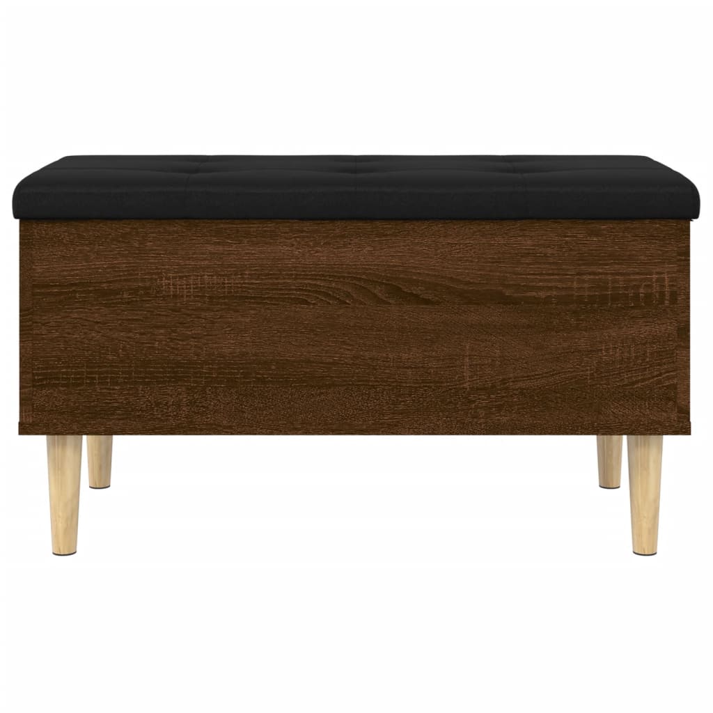 Storage Bench Brown Oak 82x42x46 cm Engineered Wood