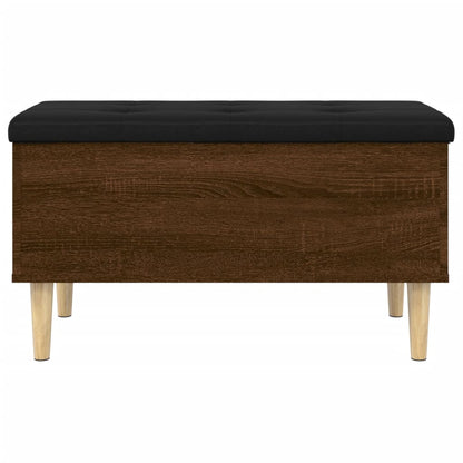 Storage Bench Brown Oak 82x42x46 cm Engineered Wood