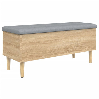 Storage Bench Sonoma Oak 102x42x46 cm Engineered Wood