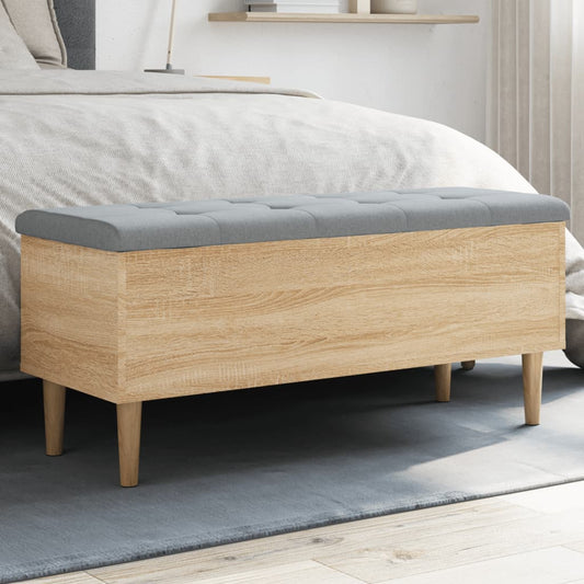 Storage Bench Sonoma Oak 102x42x46 cm Engineered Wood