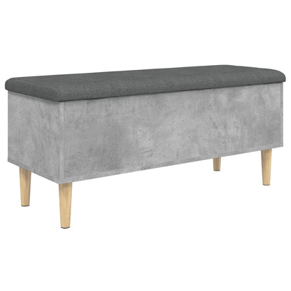 Storage Bench Concrete Grey 102x42x46 cm Engineered Wood