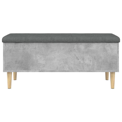 Storage Bench Concrete Grey 102x42x46 cm Engineered Wood