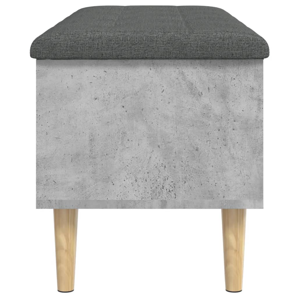 Storage Bench Concrete Grey 102x42x46 cm Engineered Wood