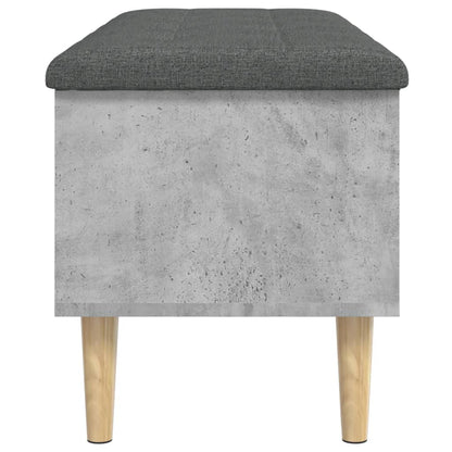 Storage Bench Concrete Grey 102x42x46 cm Engineered Wood