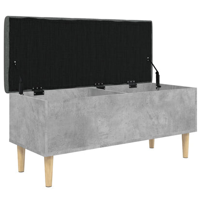 Storage Bench Concrete Grey 102x42x46 cm Engineered Wood