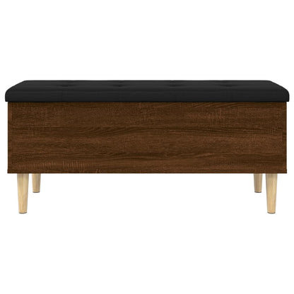 Storage Bench Brown Oak 102x42x46 cm Engineered Wood