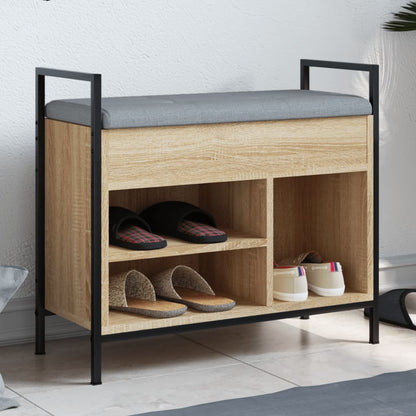 Shoe Bench Sonoma Oak 65.5x32x57.5 cm Engineered Wood