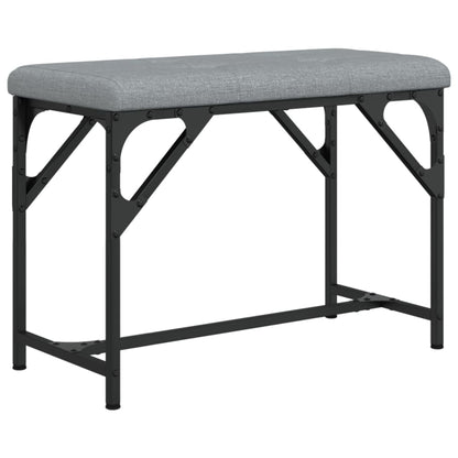 Dining Bench Light Grey 62x32x45 cm Steel and Fabric