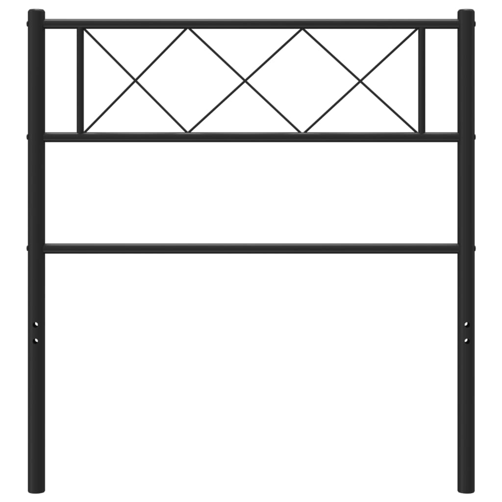 Metal Headboard Black 90 cm