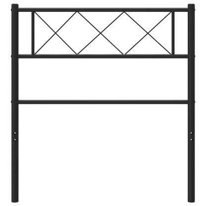 Metal Headboard Black 90 cm