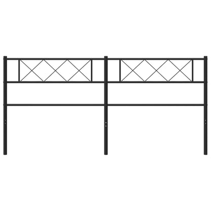 Metal Headboard Black 160 cm