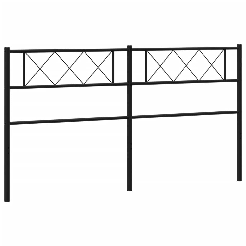 Metal Headboard Black 160 cm