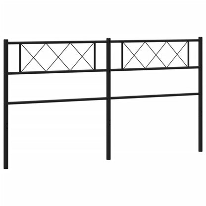 Metal Headboard Black 160 cm