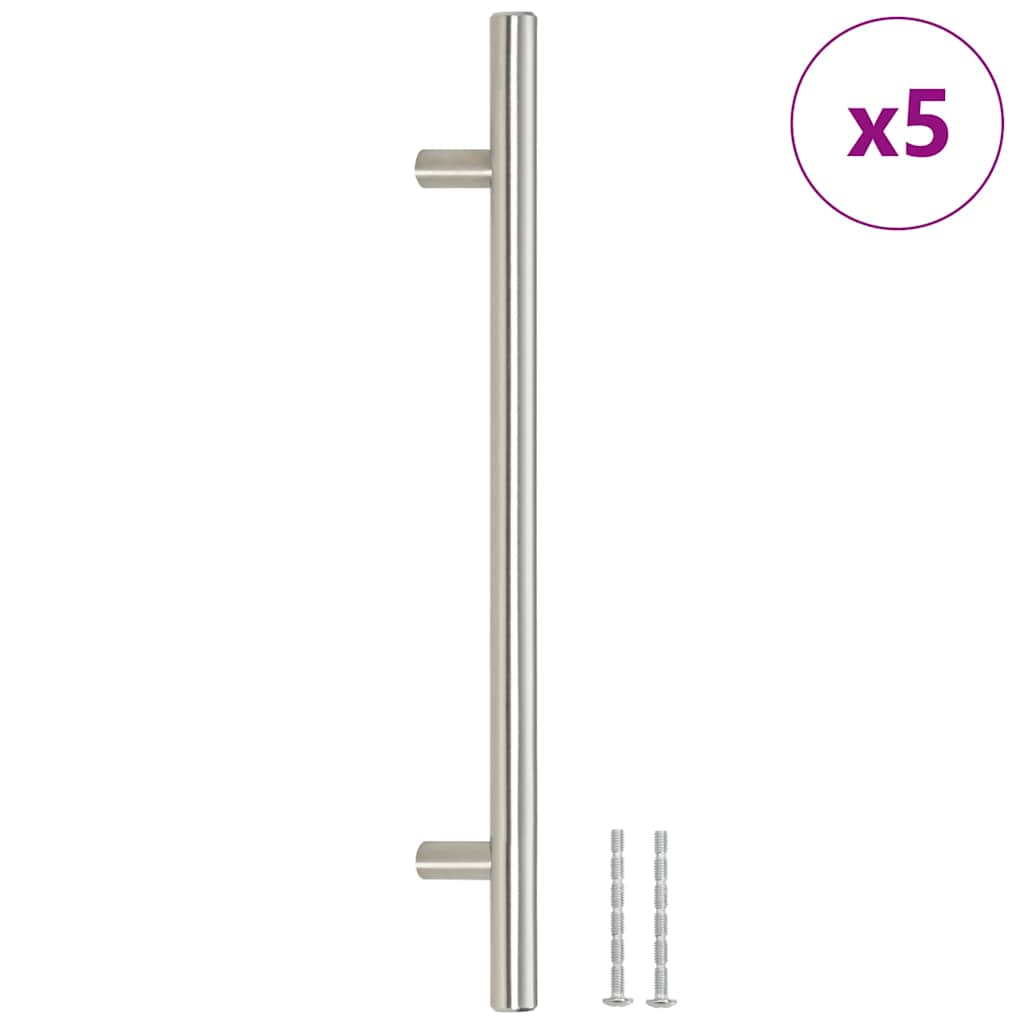 Cabinet Handles 5 pcs Silver 192 mm Stainless Steel