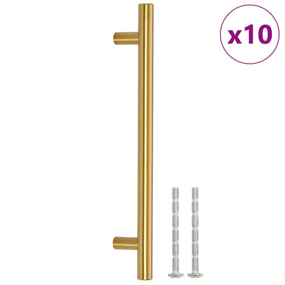 Cabinet Handles 10 pcs Gold 160 mm Stainless Steel