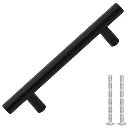 Cabinet Handles 10 pcs Black 96 mm Stainless Steel