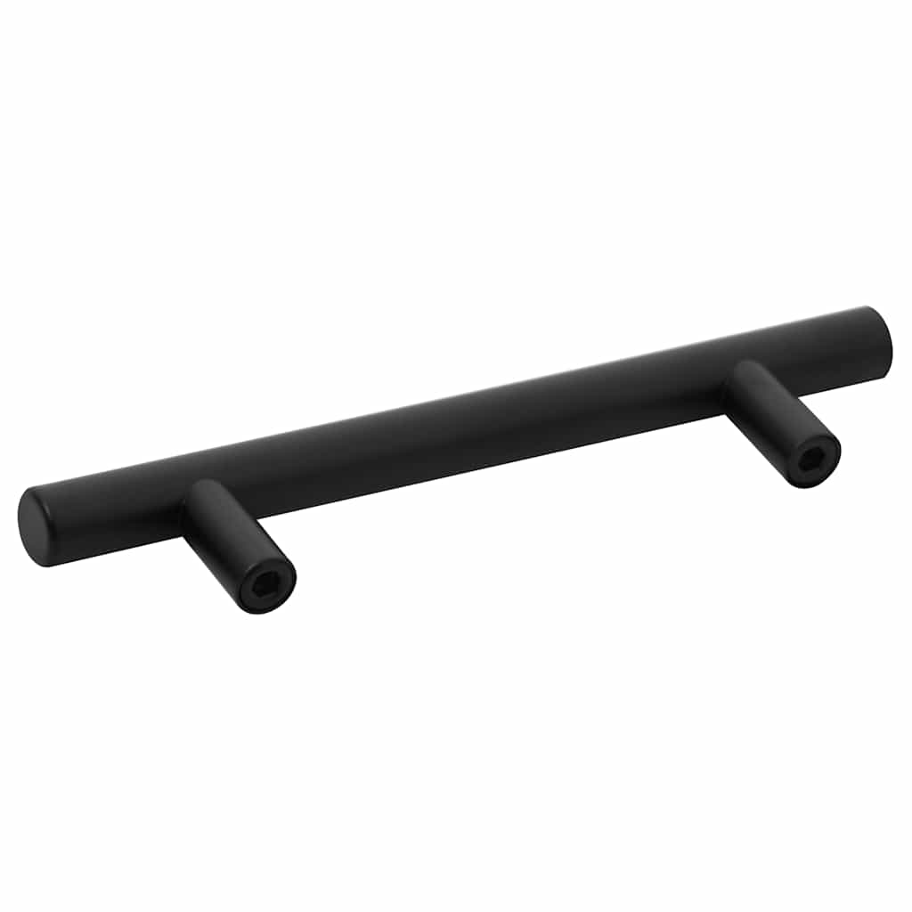 Cabinet Handles 10 pcs Black 96 mm Stainless Steel