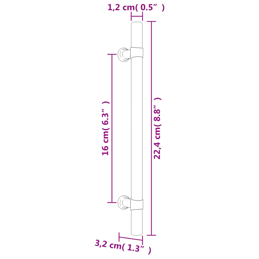 Cabinet Handles 10 pcs Bronze 160 mm Stainless Steel