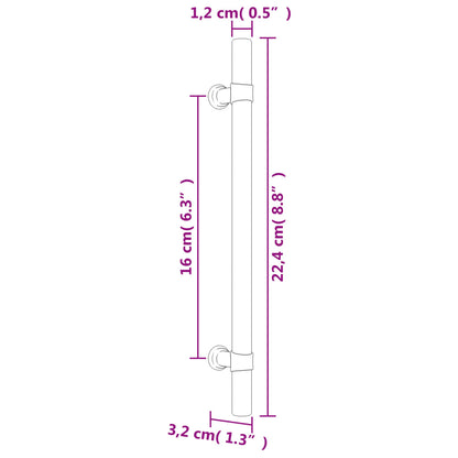 Cabinet Handles 10 pcs Bronze 160 mm Stainless Steel