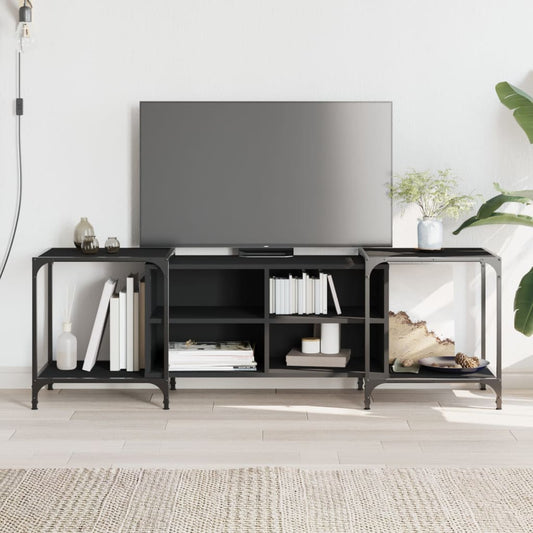 TV Cabinet Black 153x37x50 cm Engineered Wood