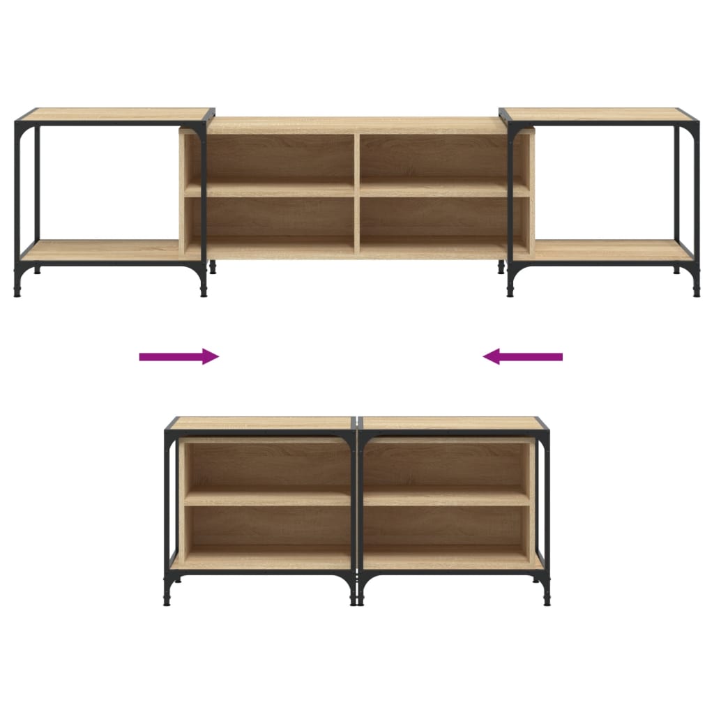 TV Cabinet Sonoma Oak 203x37x50 cm Engineered Wood