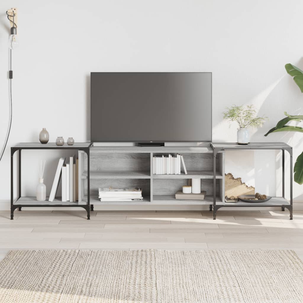 TV Cabinet Grey Sonoma 203x37x50 cm Engineered Wood