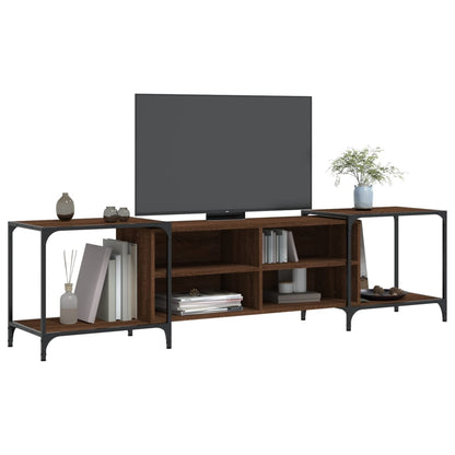 TV Cabinet Brown Oak 203x37x50 cm Engineered Wood