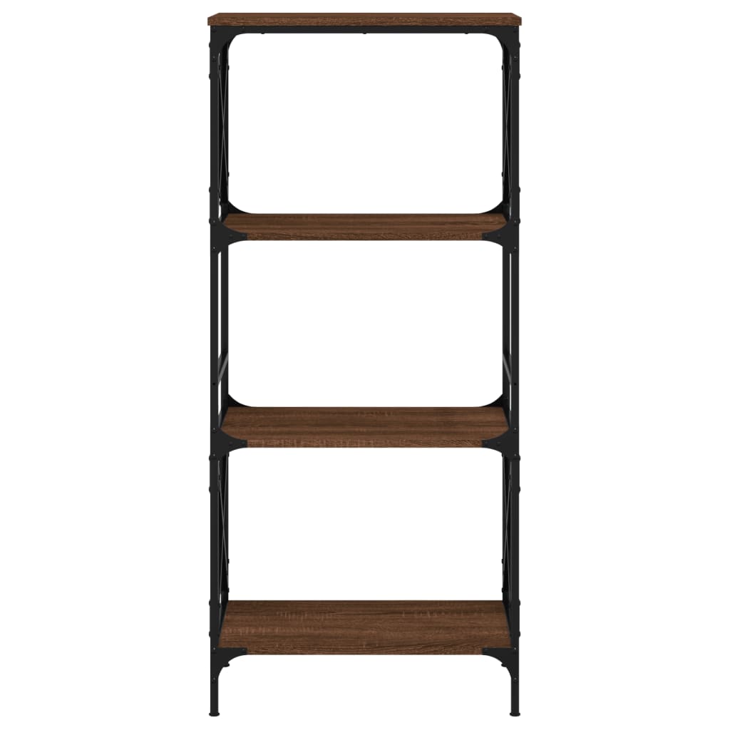 Bookcase 4-Tier Brown Oak 59x35x132 cm Engineered Wood