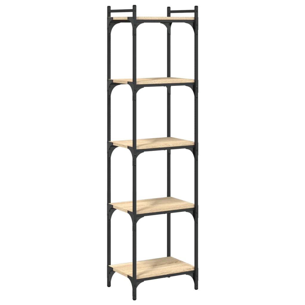 Bookcase 5-Tier Sonoma Oak 40x30x154 cm Engineered Wood