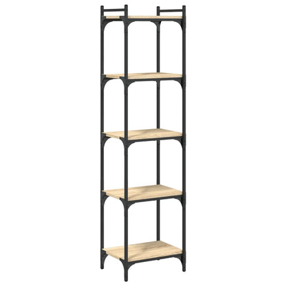 Bookcase 5-Tier Sonoma Oak 40x30x154 cm Engineered Wood