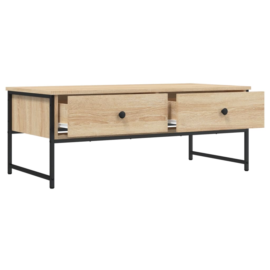 Coffee Table Sonoma Oak 101x49x39.5 cm Engineered Wood