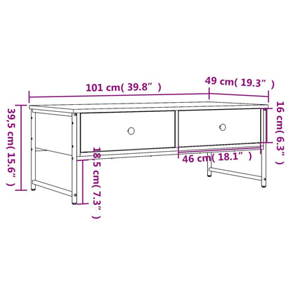 Coffee Table Sonoma Oak 101x49x39.5 cm Engineered Wood