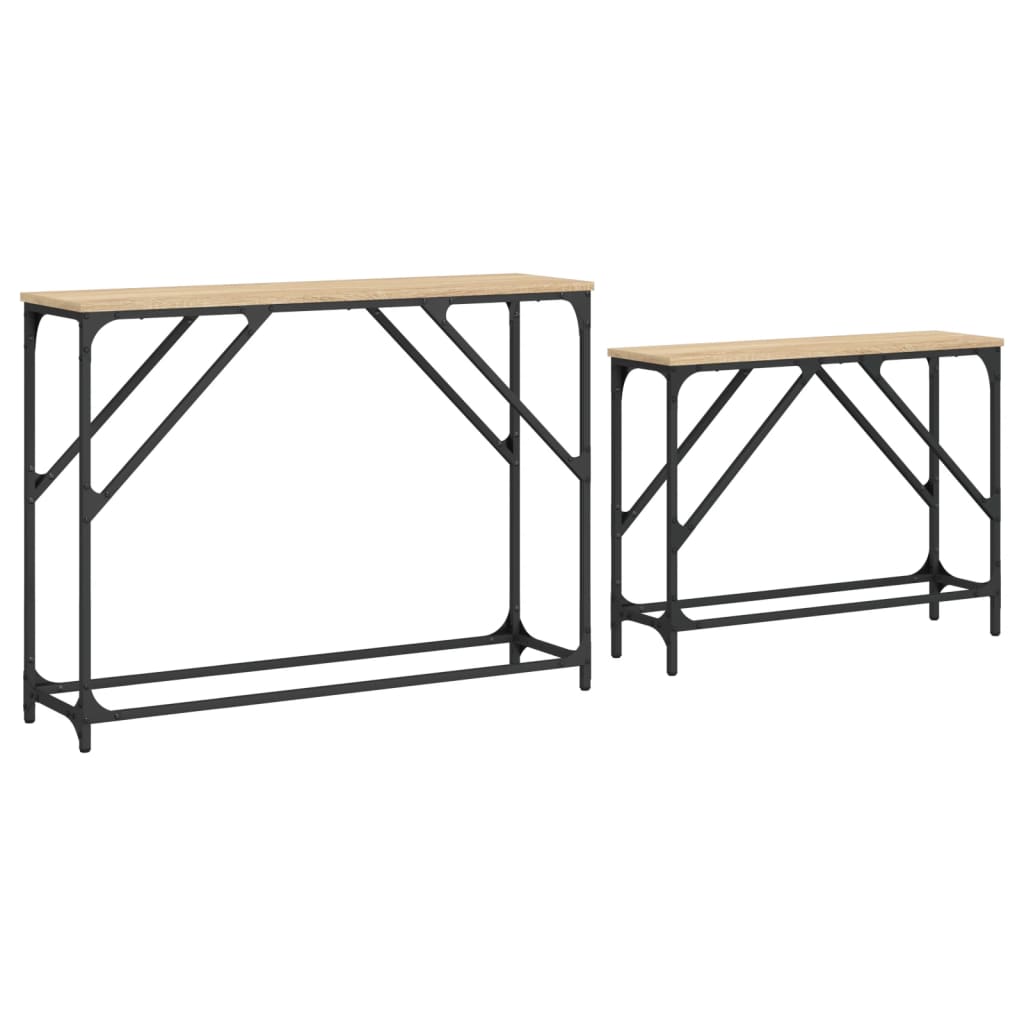 Nesting Console Tables 2 pcs Sonoma Oak Engineered Wood