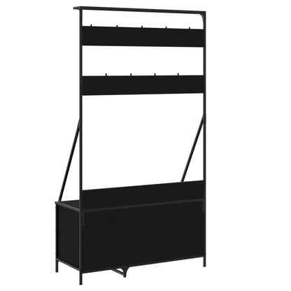 Clothes Rack with Shoe Storage Black 100x41x184 cm