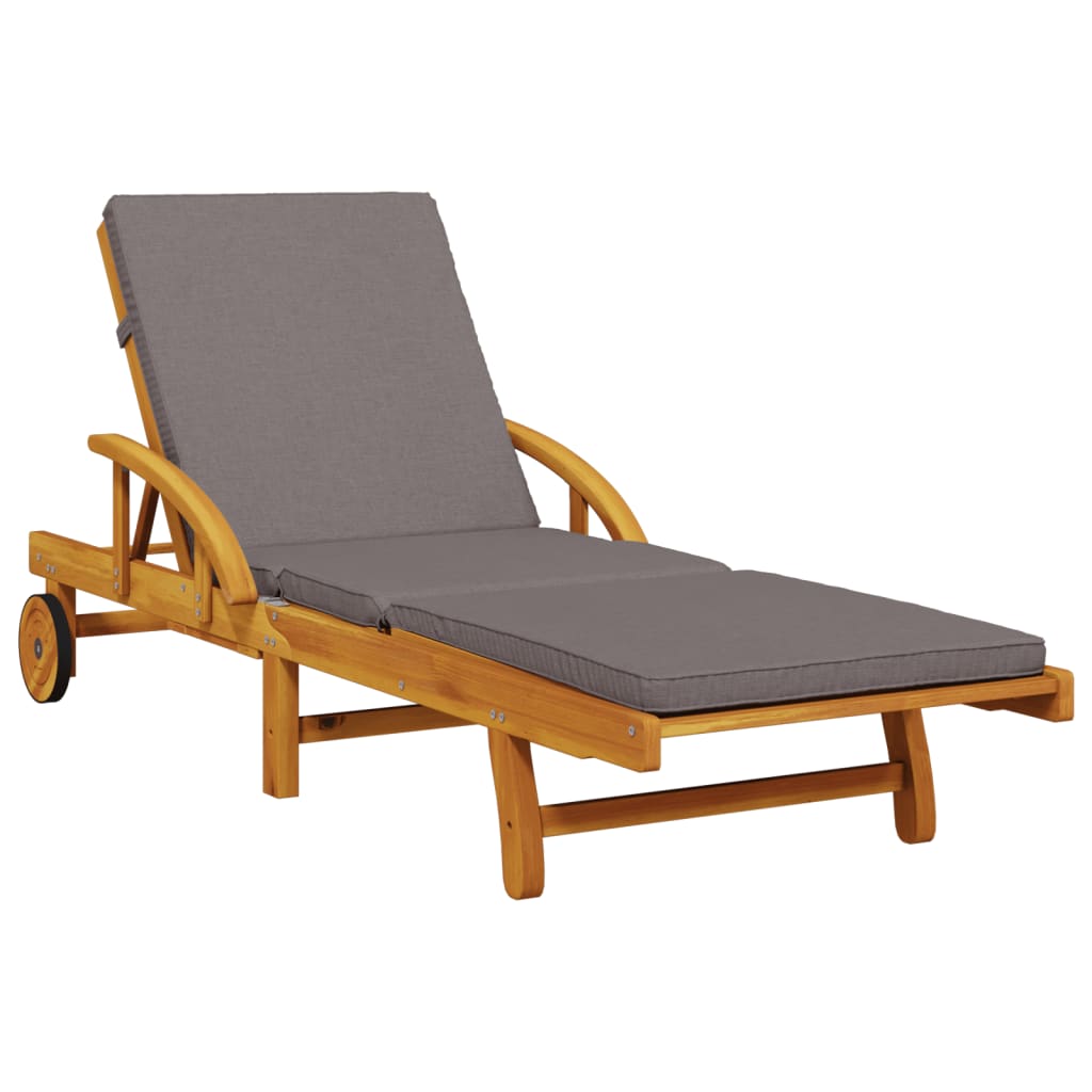 Sun Loungers 2 pcs with Cushions 200x68x83 cm Solid Wood Acacia