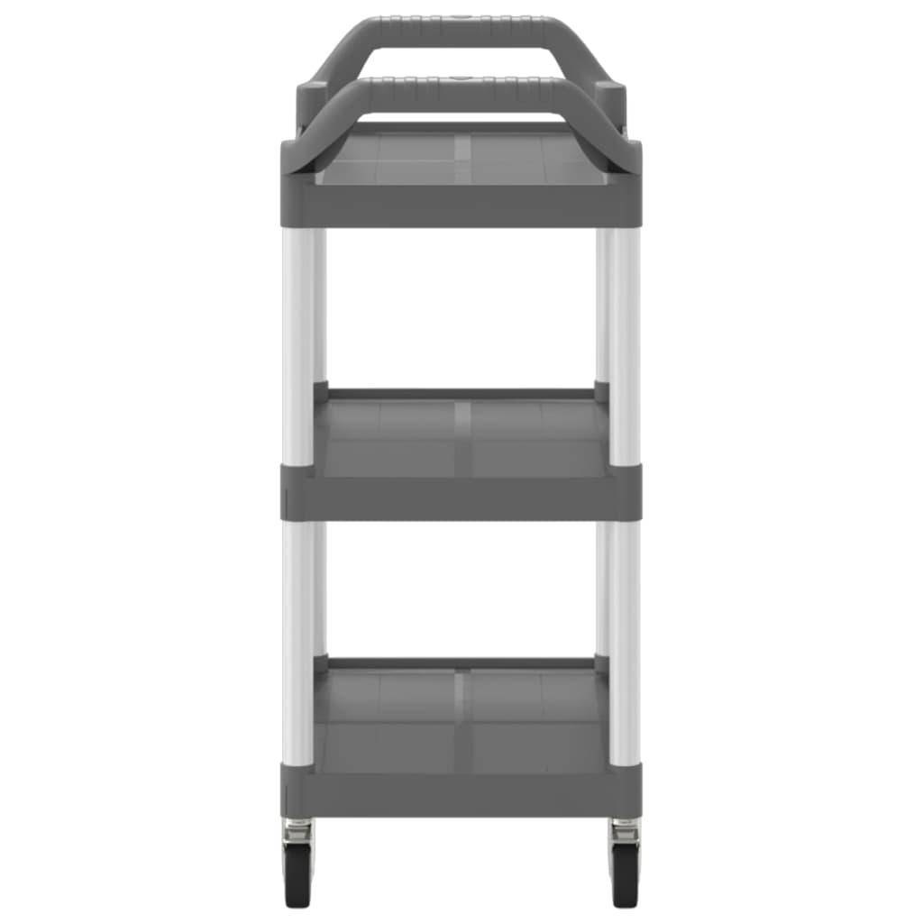 3-Tier Trolley Grey 81x41x92 cm Aluminium