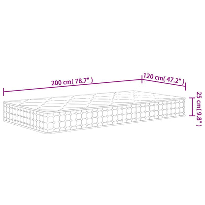 Pocket Spring Mattress Medium Firm 120x200 cm