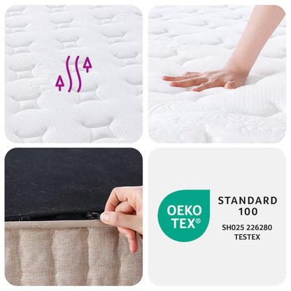 Pocket Spring Mattress Medium Plus 90x190 cm Single Size