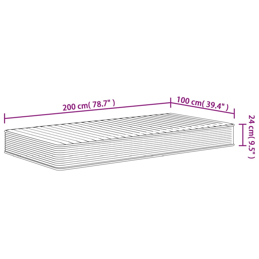 Foam Mattress Medium Soft 100x200 cm