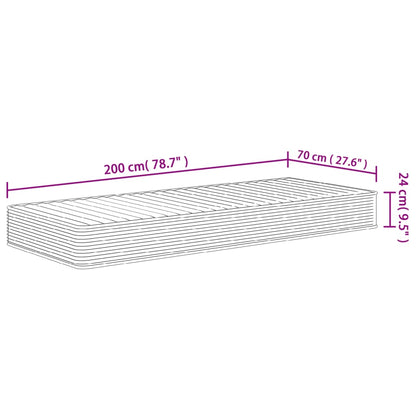 Foam Mattress Medium Soft 70x200 cm