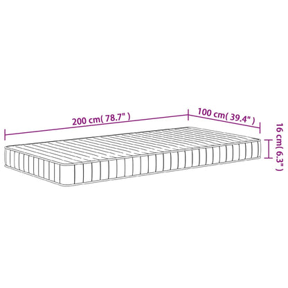 Foam Mattress Medium Soft 100x200 cm