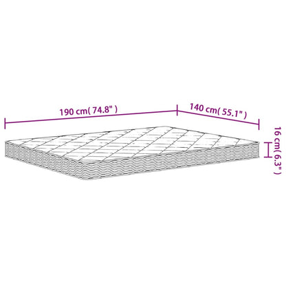 Foam Mattress Medium Soft 140x190 cm