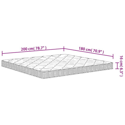 Foam Mattress Medium Soft 180x200 cm