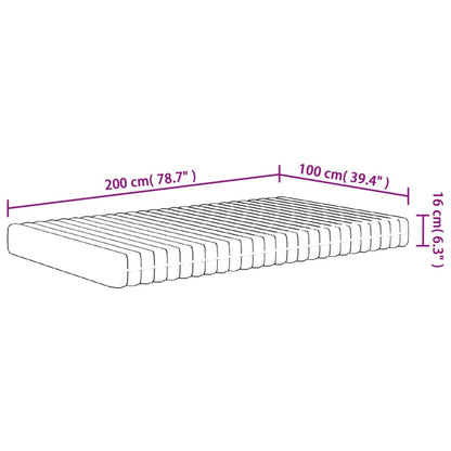 Foam Mattress Medium Soft 100x200 cm