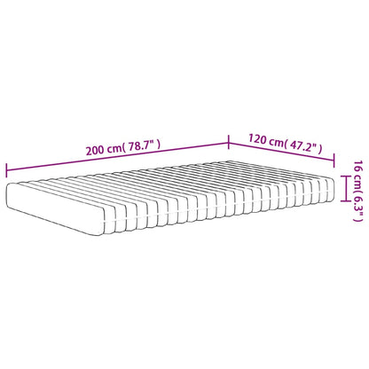 Foam Mattress Medium Soft 120x200 cm